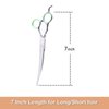 LovinPet Pet Grooming Scissors Professional Dog Cat Grooming Shears with Round Blunt Tip Stainless Steel, Dog Curved Scissors for Grooming Cats Dogs Grooming Tools