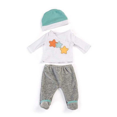 Miniland Doll Clothes 2 Piece Pajama Set in Grey 15¾” - Quality