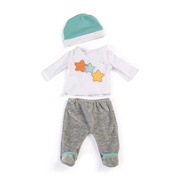 Miniland Doll Clothes 2 Piece Pajama Set in Grey 15¾” - Quality