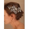 Denifery Bridal Hair Comb Bridal Hair Vine Crystals Bridal Wedding Hairpiece Wedding Hair Vine Pearl Hair Vine with Comb for Women and Girls (Style 5)