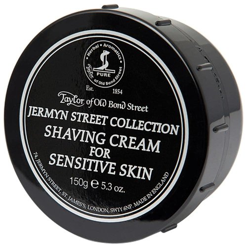 Taylor of Old Bond Street Black Pure Badger Shaving Brush and Jermyn St. Shaving Cream Bowl 150g Gift Set 2 pc shave set