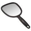 Diane Hand Mirror – Standard 1X Magnification Hand Held Mirror, Single Sided Vanity Makeup Mirror for Women, Men, Salon, Barber, Shaving, and Travel, Medium 5" x 11" In Black