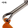 TiTo Titanium 1 Pcs Scuba Reef Hook, Scuba Diving Hook with Quick Release Buckle and Dive Spring Coil Lanyard Random Color (Double Hook)
