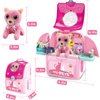 Pet Cat Carrier Backpack Toy, MAGIC4U 23PCS Pet Care Playset,Vet Clinic and Doctor Kit for Kids, Pet Veterinarian Medical Role Play Set for Boys and Girls Ages 3-6 Pink