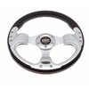 Club Car Precedent Steering Wheel with Hub Adapter - Black and Silver 2004+