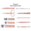 Manicure Set, Travel Mini Nail Clippers Kit Pedicure Care Tools, 10pcs Stainless Steel Grooming kit (Pink)