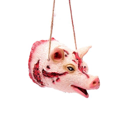 Ozgkee Halloween Hanging Tattered Pig Mouse Spider Bat Prank Props Pendant Halloween Decorations for Halloween Party Favors Supplies Decorations (A)