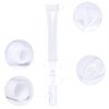 50 PCS Empty long slim 15ml squeeze lip gloss tube lip oil soft tubes with Syringes (black lid)