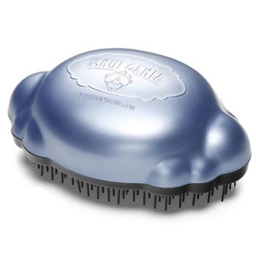Knot Genie Teeny Detangling Hair Brush for Kids (Blue Skies) | Perfect Detangling Brush for Curly Hair, Gently Separate Tangles, Leaves Hair Smooth and Shiny | The Pain Free Knot Detangler