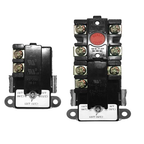EWH-00 Electric Water Heater Thermostat for Double Element Heater, Includes 1x Upper Thermostat and 1x Lower Thermostat, Universal Type for TOD & APCOM Type, Fit for Most Electric Water Heaters