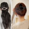 Canitor 4 PCS Hair Clips for Women - Flat Claw Clips for Thick Thin Hair, Matte French Alligator Clips for Girls
