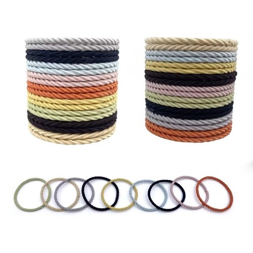 OOTDAY Elastics Hair Bands, Elastic Bands, 150 Pcs Soft and Stretchy Hair Ties Great for High Impact Sports, Workouts, Exercise, Mixed Color for Thick, Curly, Wavy Hair