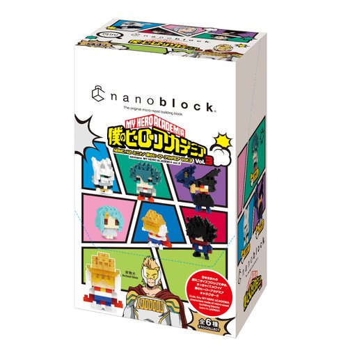 nanoblock - My Hero Academia - My Hero Academia Vol. 3 (Blind Box Complete Set), mininano Series Building Kit