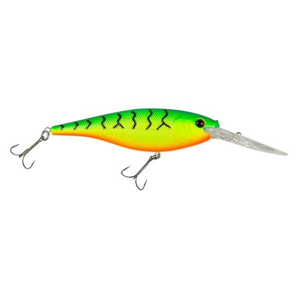 Berkley Flicker Shad Fishing Lure, Firetiger, 3/16 oz, 2in | 5cm Crankbaits, Size, Profile and Dive Depth Imitates Real Shad, Equipped with Fusion19 Hook