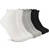 DarkCom women socks ruffled design, cute ankle socks super soft breathable cool frilly socks for mary jane shoes frilly socks 6 pairs basic
