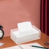 Phineoly Clear Acrylic Tissue Box Holder, Rectangle Dispenser Tissue Box Cover for Bathroom, Bedroom Dresser, Countertop, Desk