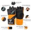 WYOX Gel Premium Hand Wraps for Boxing Gloves, Quick 80cm Wrist Wraps, Padded Knuckle Boxing Wraps for Men, Women, Muay Thai Hand Wraps, MMA Kickboxing Martial Arts Inner Glove (Orange, S-M)