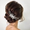 Unicra Bride Crystal Wedding Hair Comb Silver Bridal Headpiece Sparkly Rhinestone Hair Accessorie for Women and Girls (A-Silver)