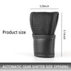 IHOTDER Car Gear Shift Knob Cover,Carbon Fibre Leather Gear Stick Cover for Car Decorations & Protection,Universal Car Interior Accessories Fits Car SUV Truck (Black)