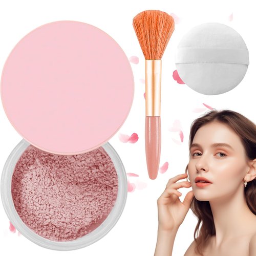 Beauty Blurring Powder, Beauty Pink Setting Powder, Blurring Setting Powder, Beauty Blurring Powder, for All Skin Tones (Pink, A)