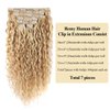 FASHION LINE Brazilian P27-613 Water Wave Blonde Human Hair Extensions Unprocessed Human Hair Bundles Weft 1PC 100g Piano Color (18" 100G Clip In Human Hair P27-613)