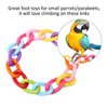 Plastic Chain Bird Toys for Parrots Caged Birds Li,Toys 100Pcs Plastic Bird C Clips Hooks Chain Links DIY Parrot Toys Mix Color