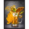 MTG Sleeves 50 MTG Standard Card Sleeves Deck Protector - Amber Beer Drink Dragon