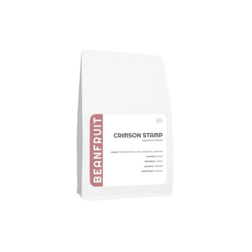 BeanFruit Coffee "Crimson Stamp Signature Blend" Medium Roasted Whole Bean Coffee - 2 Pound Bag