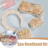 WSICSE Spa Headband for Face Washing, Face Wash Headband Skincare Headbands and Wrist Washband Set Soft Makeup Headband for Women Girls Skin Care, Makeup Removal