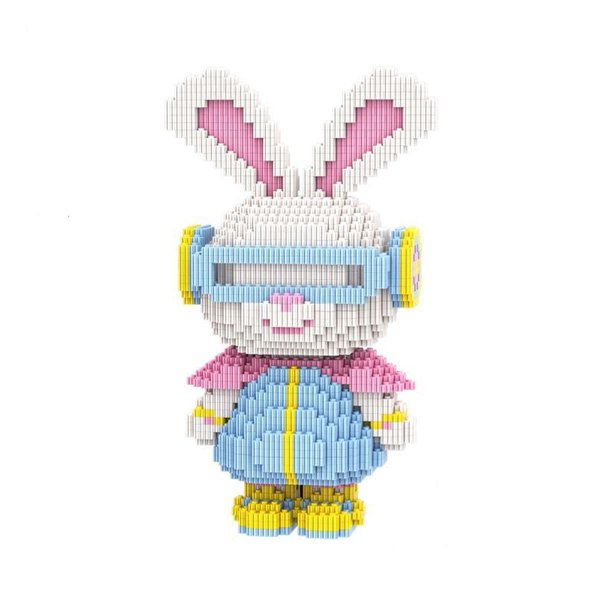 HONLANCH Animal Space Rabbit Micro Building Blocks Set（2000PCS 28cm High Series） Gift for Adults and Kids