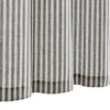 jinchan Kitchen Curtains Striped Tier Curtains Ticking Stripe Linen Curtains Pinstripe Cafe Curtains 36 Inch Length for Living Room Bathroom Farmhouse Curtains Rod Pocket 2 Panels Black on Beige
