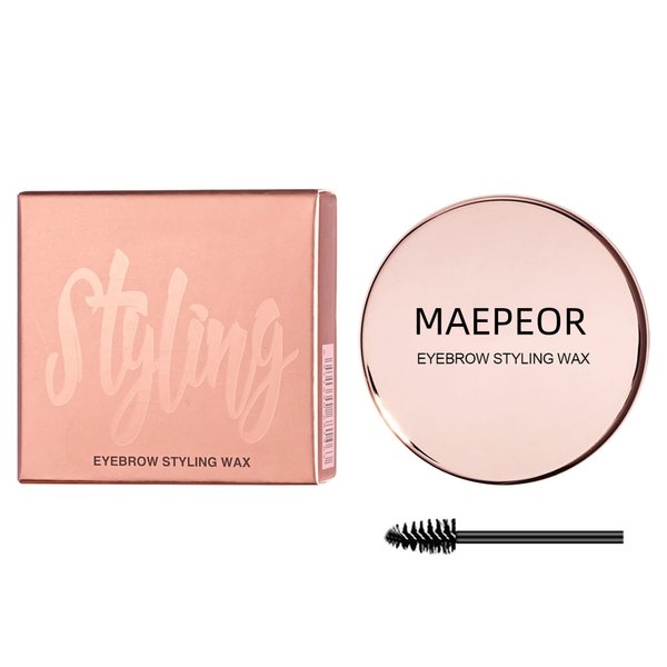 MAEPEOR Eyebrow Wax Long Lasting Waterproof Clear Eyebrow Wax Eyebrow Gel Natural Eyebrow Styling Soap for Shaping & Taming Brows (00 Clear)
