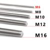 Feelers 304 Stainless Steel M6-1.0 Fully All Threaded Rod, Long Threaded Screw, Right Hand Threads, 250mm Length【Pack of 2】