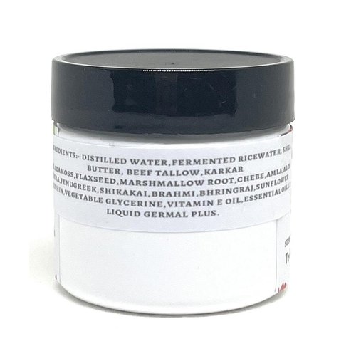 Chebe Hair Growth Cream|Leave in Conditioner|With Fermented Rice Water & Tallow|Chebe|Aloe Vera|Sea Moss (Scented, 2 oz)