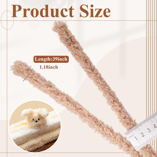 VitalCozy 71 Pcs 39.37'' Pipe Cleaners Craft Kit 16 Pcs Fuzzy Pipe Cleaners Thick for Crafts Fluffy Coral Fleece Chenille Stems for Pipe Cleaners Art Creative DIY Projects Supplies,8 Colors