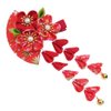 Japanese Style Women Flower Hair Clip Tassel Hair Ornament, Kimono Decor Fabric Hanfu Hairpin Accessories For Christmas Party Costume Gift (Red)