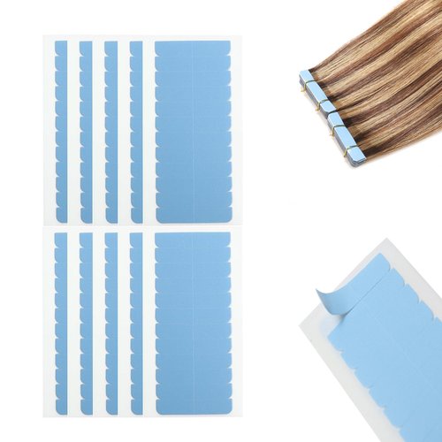 Icyfim 120 Pcs Hair Extensions Tape Tabs, Invisible Tape in Hair Extensions for Replacement, Double Sided Adhesive Tapes in Hair Extensions（2#，120pcs）