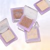 YMH BEAUTE Single Eyeshadow Compact, Shimmer Glitter Metallic Warm Eye Shadow and Highlighter - Long Lasting, Blendable, Vegan, Cruelty-free Cream Eyeshadow - Rose Gold Brown Silver Sparkle