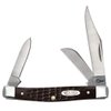 Case WR XX Pocket Knife Brown Synthetic Jigged Small Stockman Item #081 - (6333 SS) - Length Closed: 2 5/8 Inches