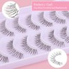 outopen 10 Pairs Natural Lashes That Look Like Extensions 5-13MM Short False Eyelashes Handmade Clear Band Wispy Eyelashes For Daily Work Lashes Easy To Apply (A01)
