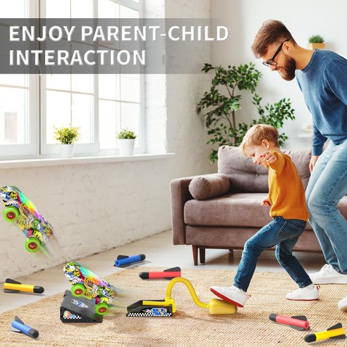 Beby Buty Indoor Outdoor Car Launcher Toys for Kids Boys, Rocket Car Launcher Toys Include 6 Foam Rocket & 2 Car, Ideas 3 4 5 6 Year Old Boys Toys Birthday Gifts, Outdoor Toys for Kids Ages 3-5 4-8