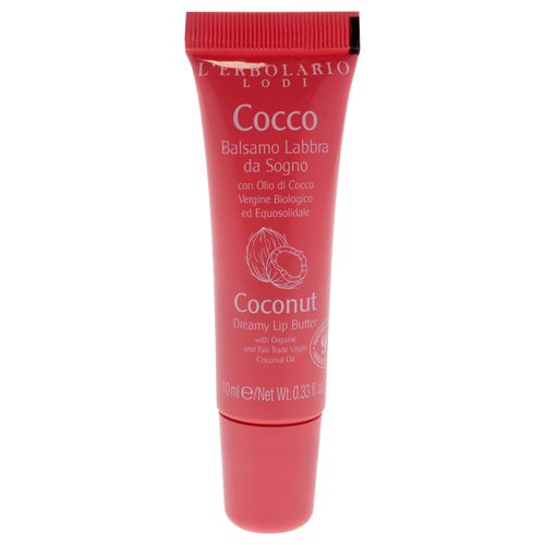 LErbolario Dreamy Lip Balm, Coconut, 0.3 oz - With Extracts of Virgin Coconut Oil - Moisturizing and Nourishing - For Dry Lips - Cruelty-Free