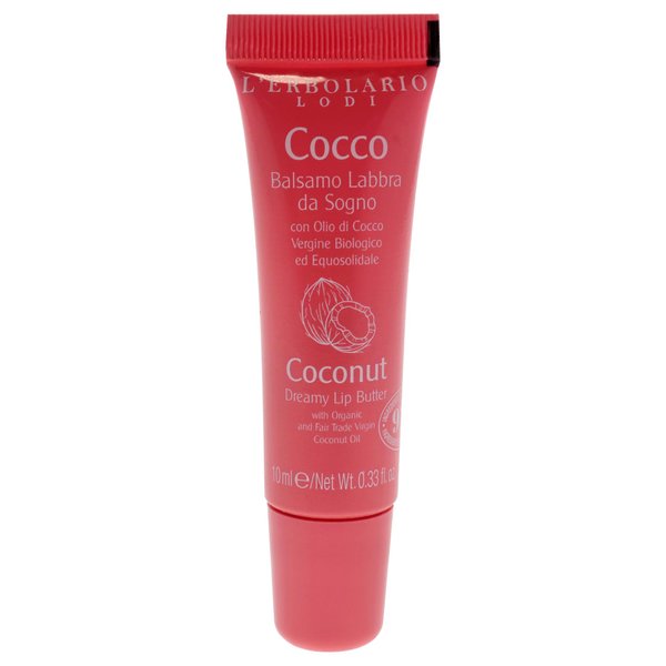 LErbolario Dreamy Lip Balm, Coconut, 0.3 oz - With Extracts of Virgin Coconut Oil - Moisturizing and Nourishing - For Dry Lips - Cruelty-Free