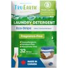 Tru Earth Compact Dry Laundry Detergent Sheets (Made in Canada), Unscented - Up to 64 Loads (32 Sheets) - Paraben-Free - Original Eco-Strip Liquidless Laundry Detergent, Travel Laundry Sheets