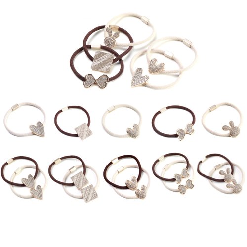 Faerie Elastic hair band Ponytail Elastic hair band Elastic hair band Women's hair accessories Cute hair band Shiny headband (10)