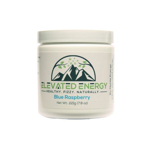 Healthy Energy Drink Powder - Stevia & Natural Caffeine | Elevated Energy Fizzy Drink Mix | Blue Raspberry | 30 Servings