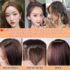 MY-LADY 2PCS Invisible Clip in Mini Hair Extensions for Short Hair Wiglets Hairpieces for Thinning Hair 6 Inch Natural Black Short Extension Hair Clips Real Hair