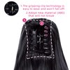 SYXLCYGG Black Ponytail Hair Clip Claw Pony Tails Extension Wavy 10" 3.5 OZ Synthetic Like Real Fake Hair piece Women Yaki Easy To Use Fluffy¬ Tangled