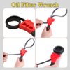 2PCS Oil Filter Wrench Set, Car Rubber Strap Wrenches, Adjustable Rubber Strap Wrench, 6In+ 8In Automotive Multifunctional Belt Wrench Fit Mechanics Plumbers
