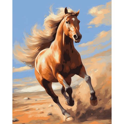 Maomaomi Paint by Numbers DIY Acrylic Painting Kit for Kids & Adults Beginner – 16" Wx20 L Colorful Horse Pattern